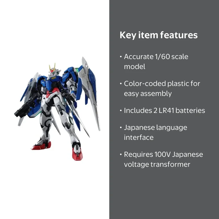 PG Mobile Suit Gundam 00 [Double Oh] Double O Raiser 1/60 Scale