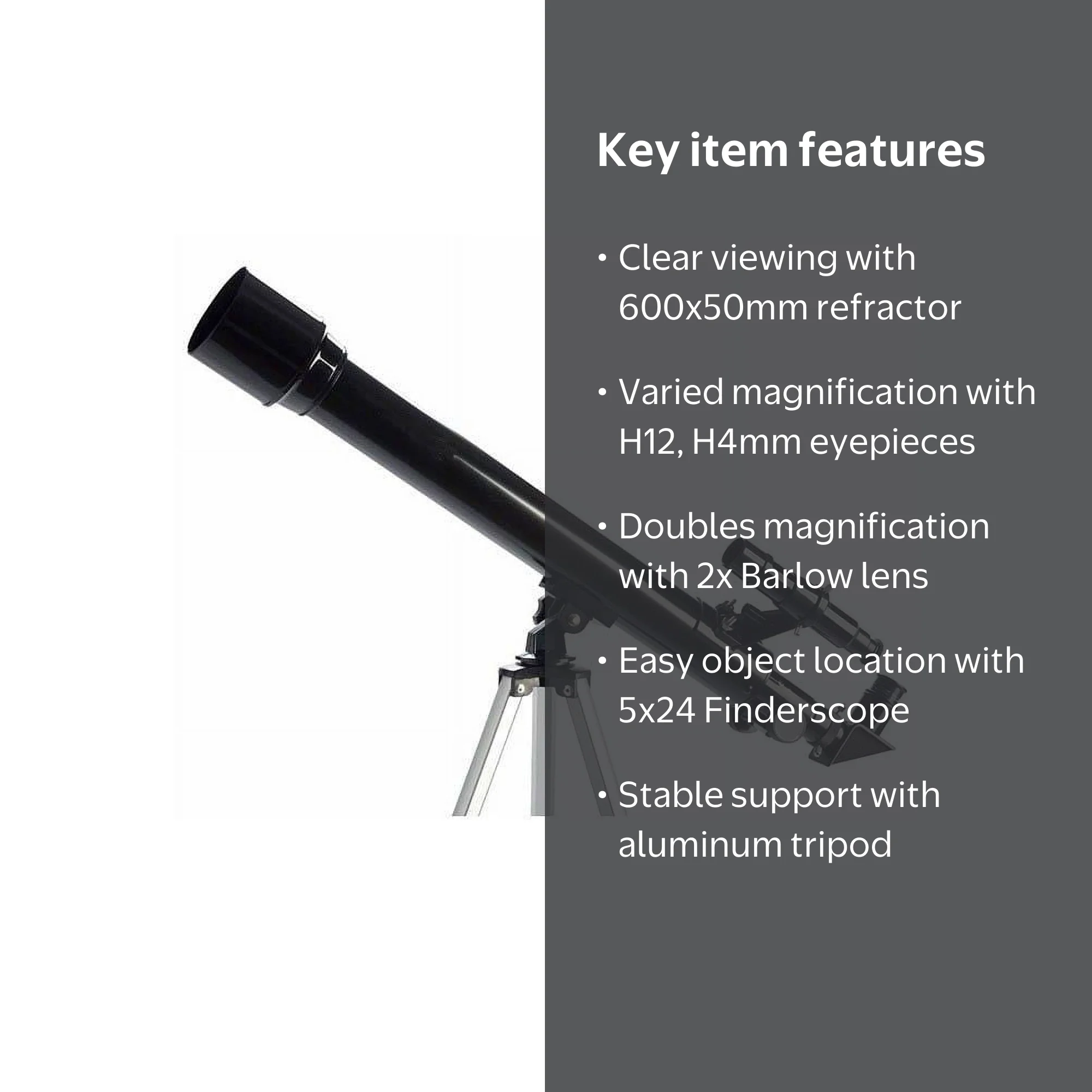 Tasco Spacestation 600 x 50mm Refractor Telescope - Walmart.com