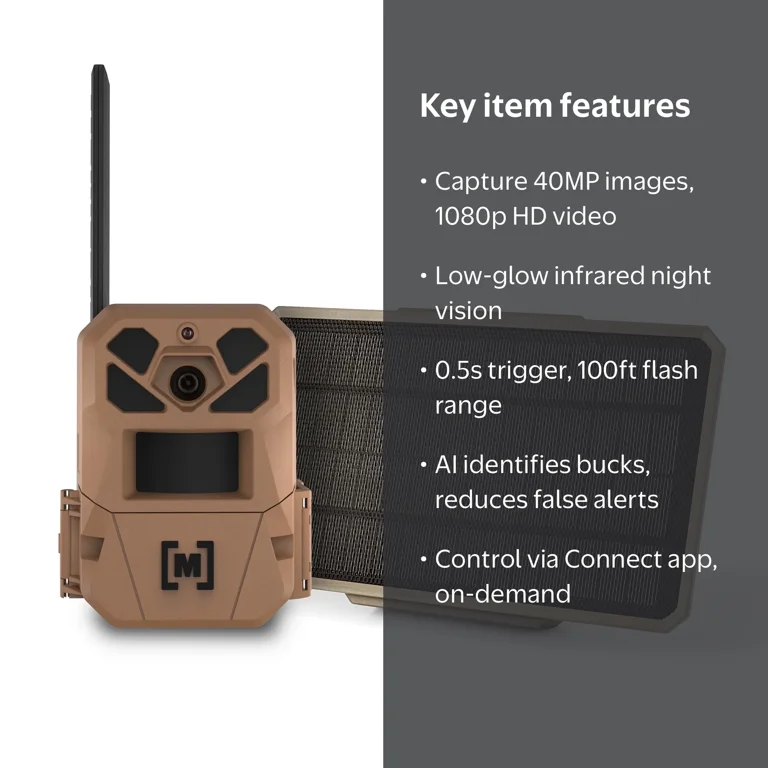 Moultrie, Cellular Trail Camera, Edge 3, with 3.4W Solar Kit