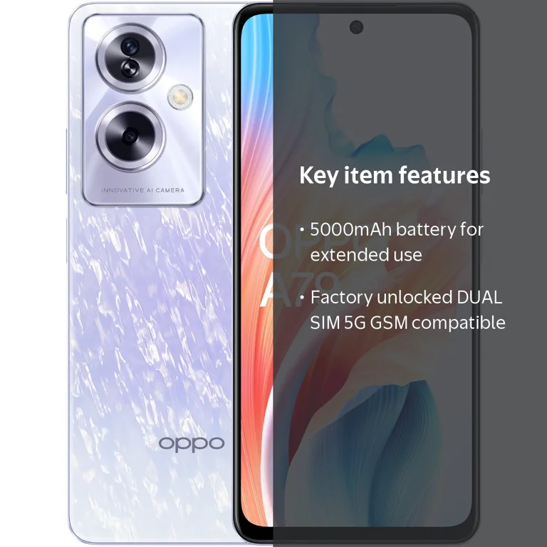 Oppo A79 5G Dual SIM, 256GB + 8GB RAM, GSM Network, Android