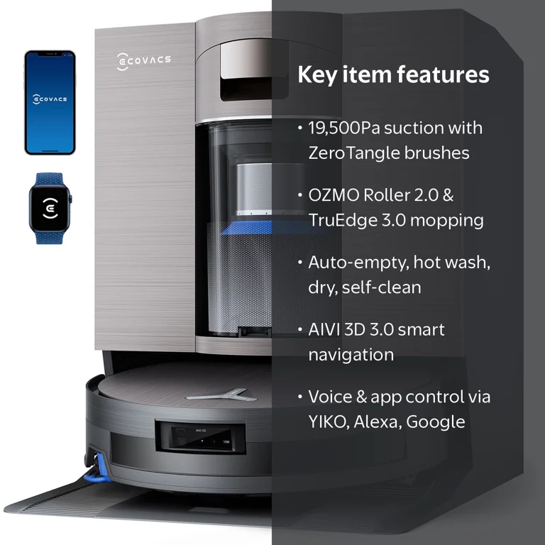 ECOVACS, Robot Vacuum and Mop, DEEBOT X11 OmniCyclone with