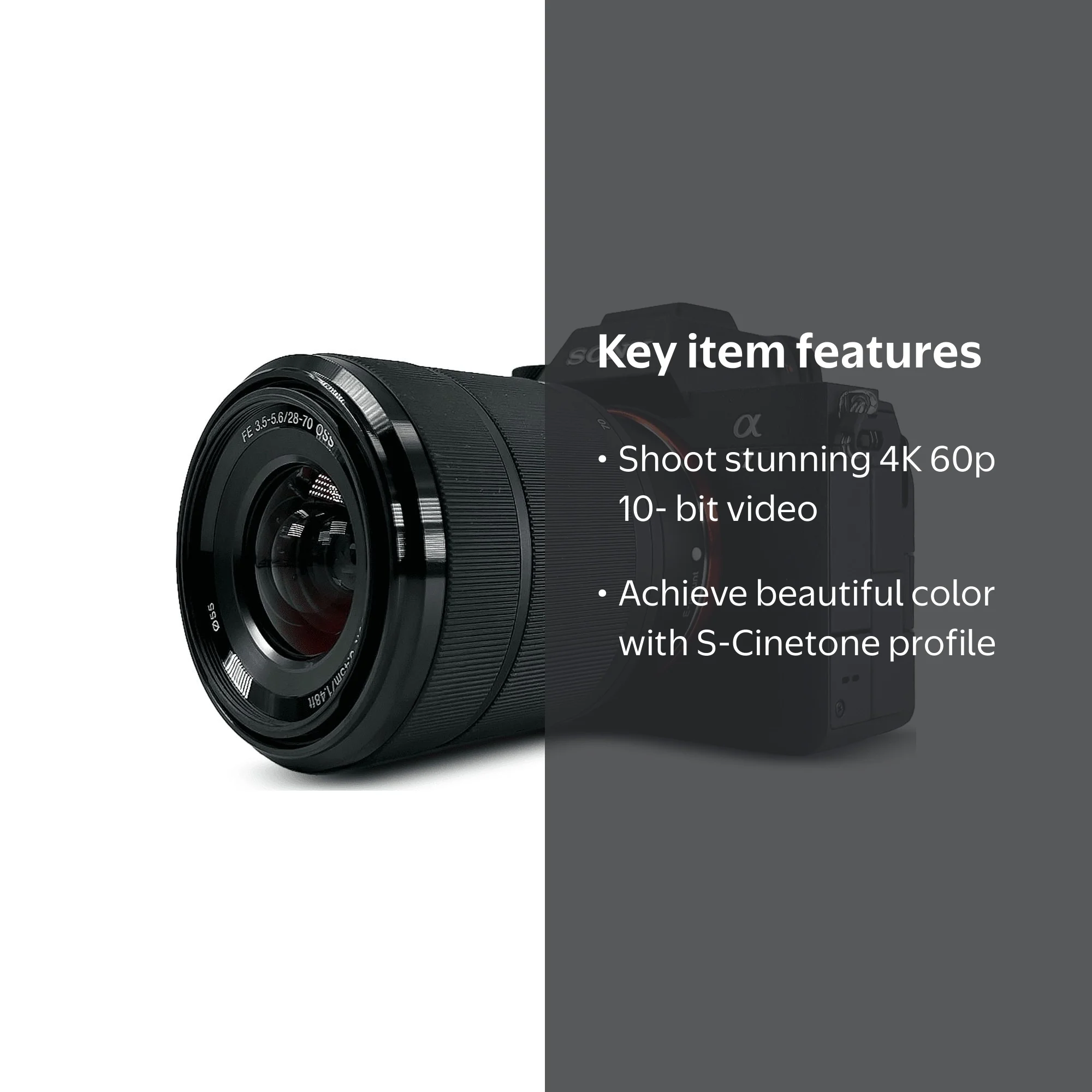 Sony Alpha A7 IV Mirrorless Camera, 33MP Full-Frame Sensor, 4K 60p