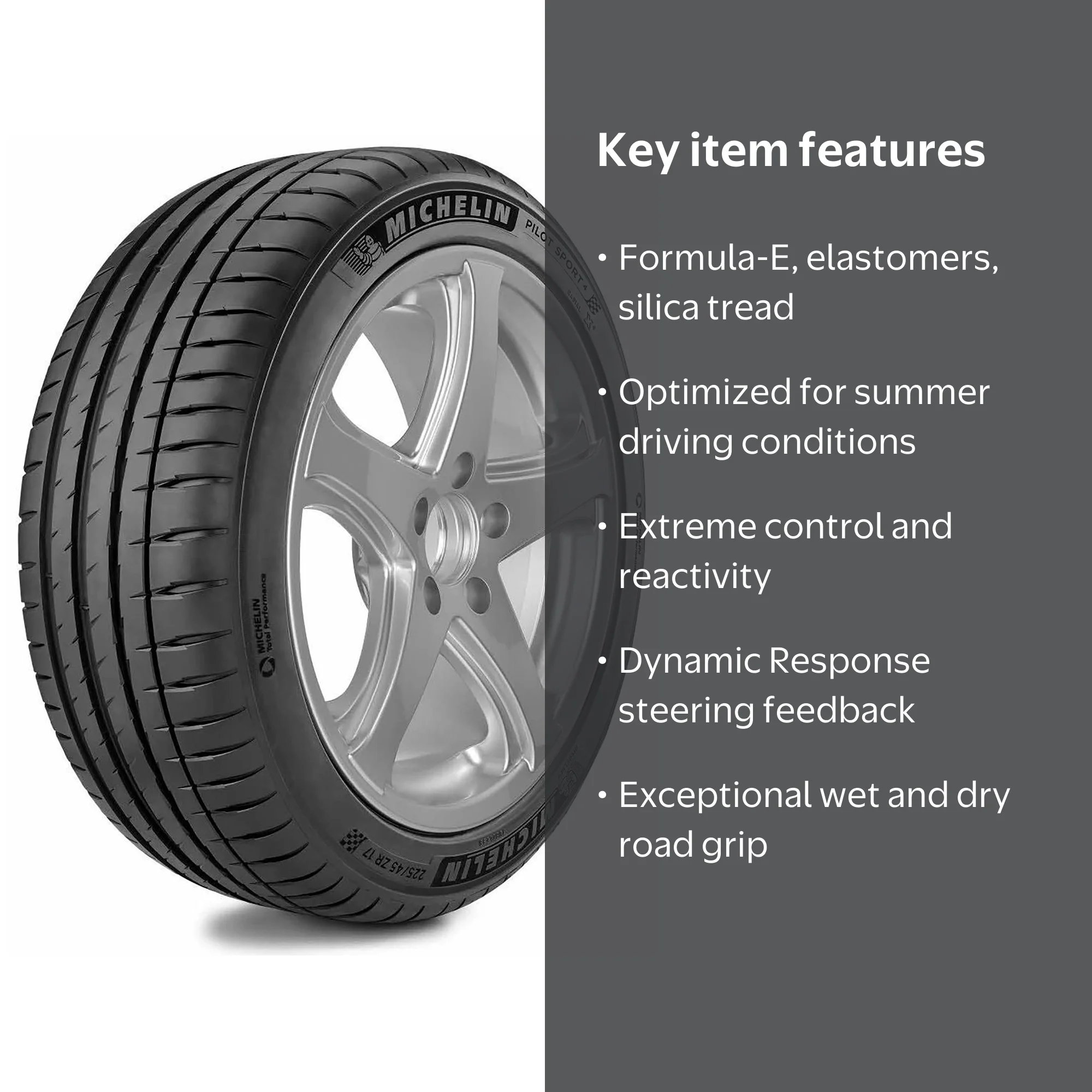 Michelin Pilot Sport 4 Summer 215/40R18 85Y Tire - Walmart.com