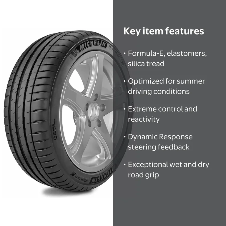 Michelin Pilot Sport 4 Summer 215/40R18 85Y Tire - Walmart.com