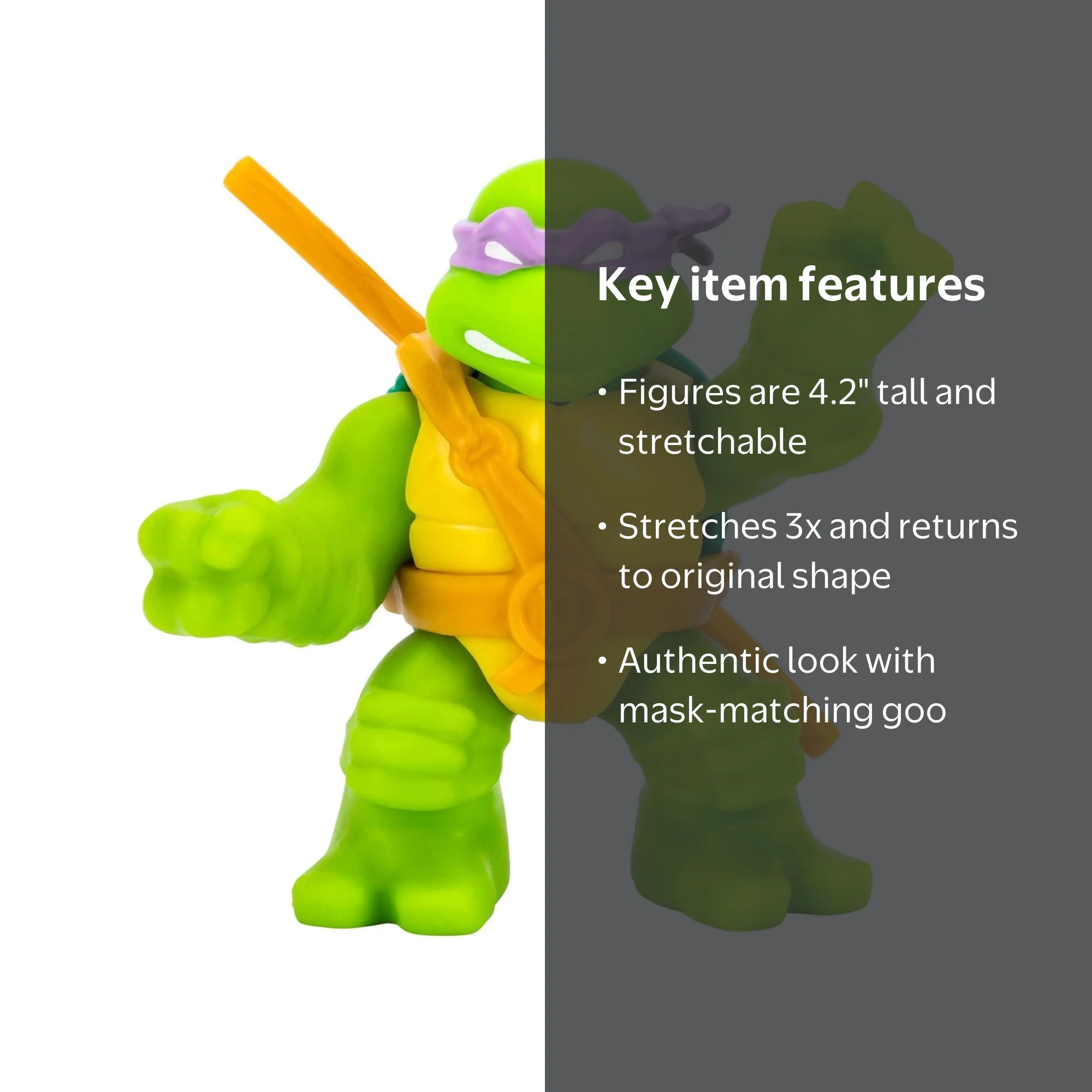 TMNT Heroes of Goo Jit Zu 4pk - Stretchy Oozy Action Figures w
