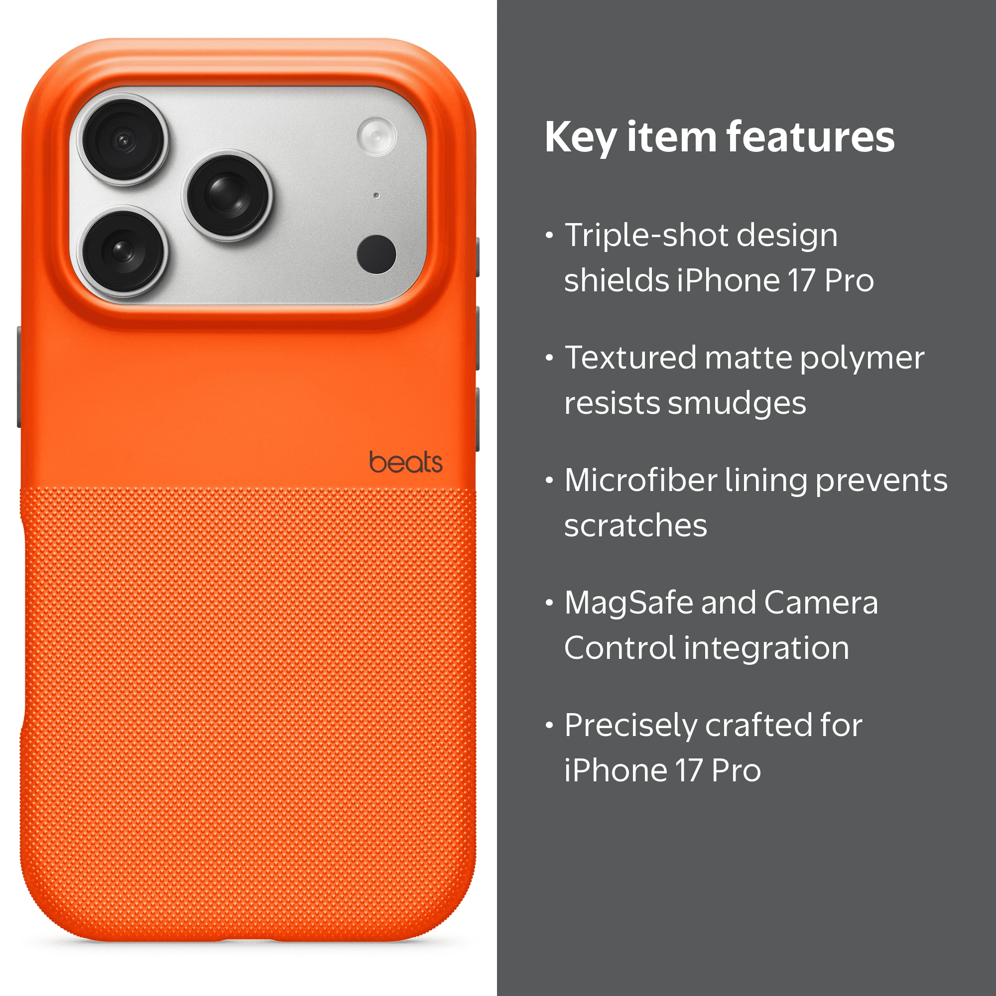 Beats iPhone 17 Pro Rugged Case with MagSafe and Camera Control
