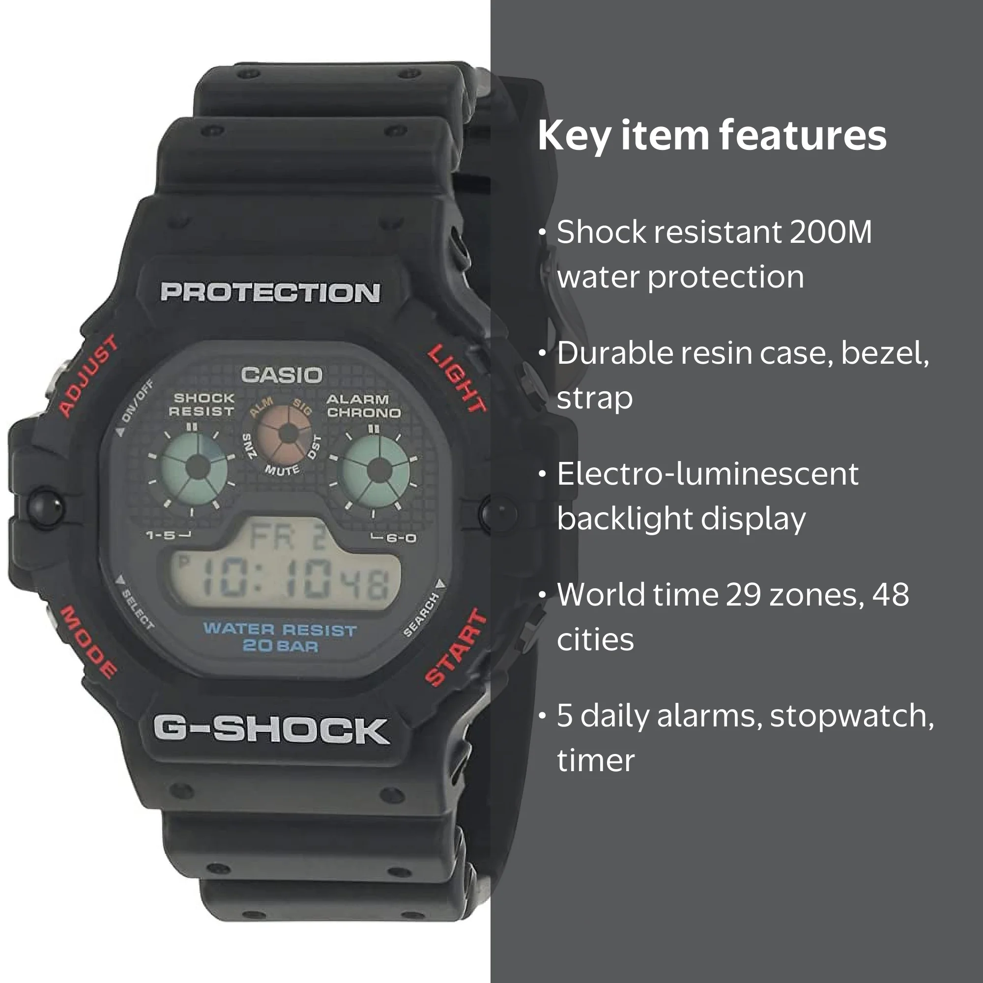 Casio Men's DW-5900-1DR G-Shock 48.9mm Quartz Watch - Walmart.com