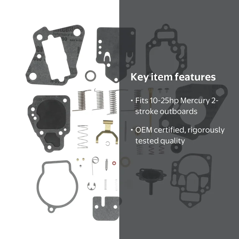 Mercury Marine Quicksilver OEM Carburetor Repair Kit, Part 1395