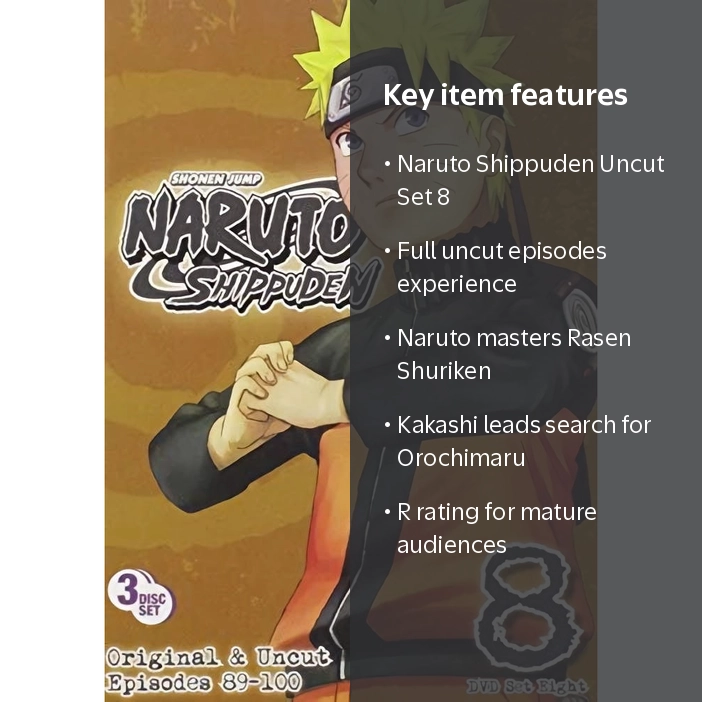 Naruto Shippuden Uncut Set 8 (DVD) [DVD] - Walmart.com