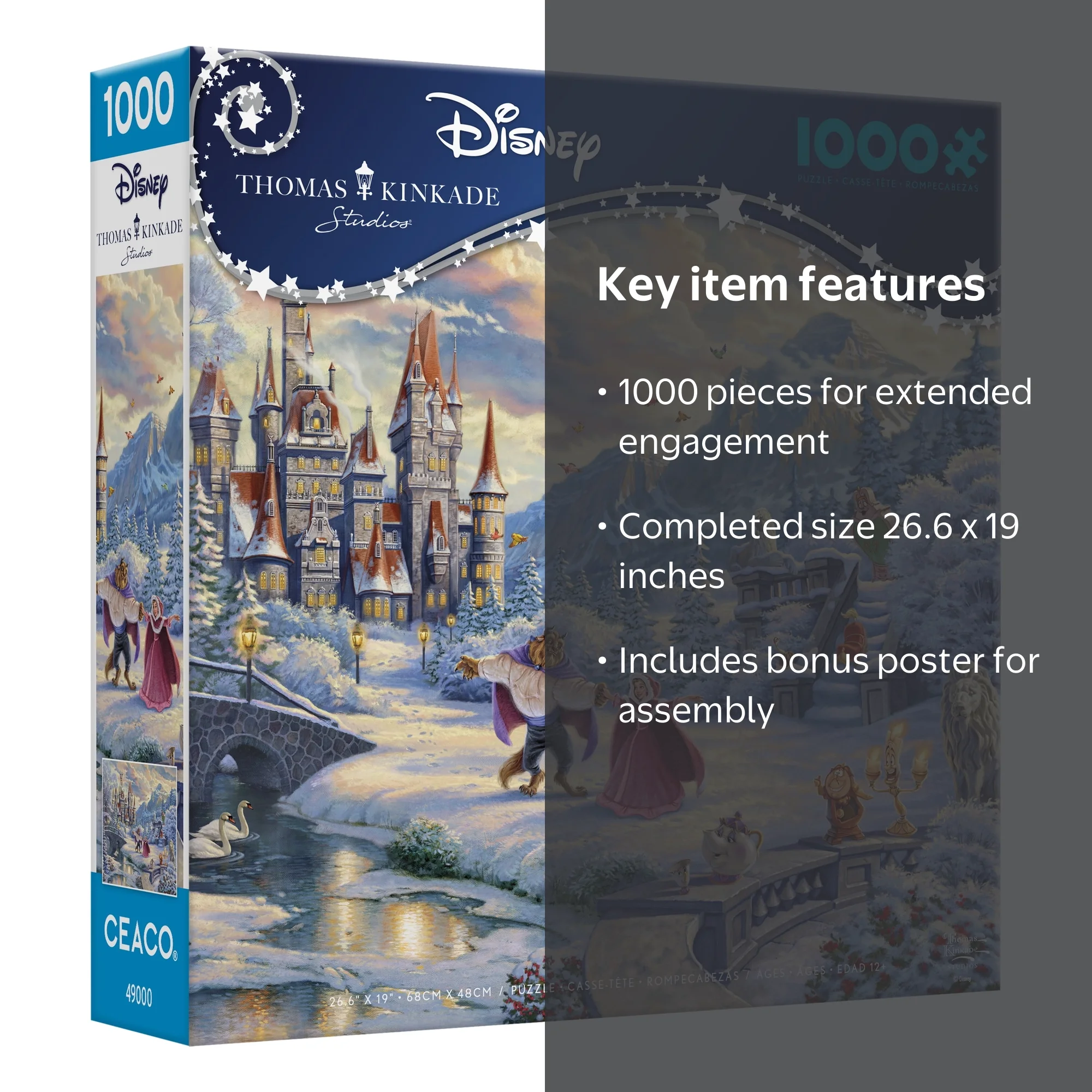Ceaco Beauty and the Beast Winter Enchantment 1000 Piece Jigsaw