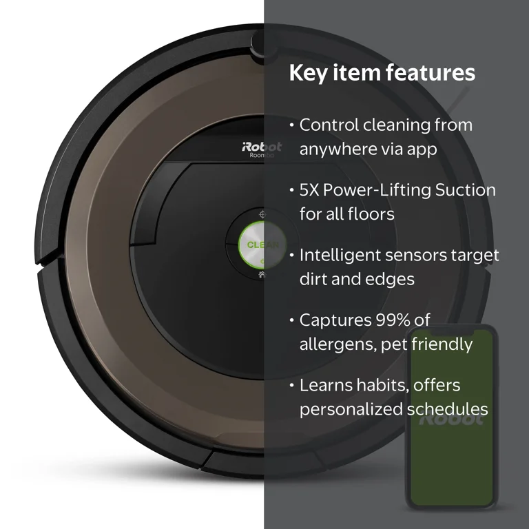 iRobot Roomba 890 Robot Vacuum- Wi-Fi Connected, Works with Google