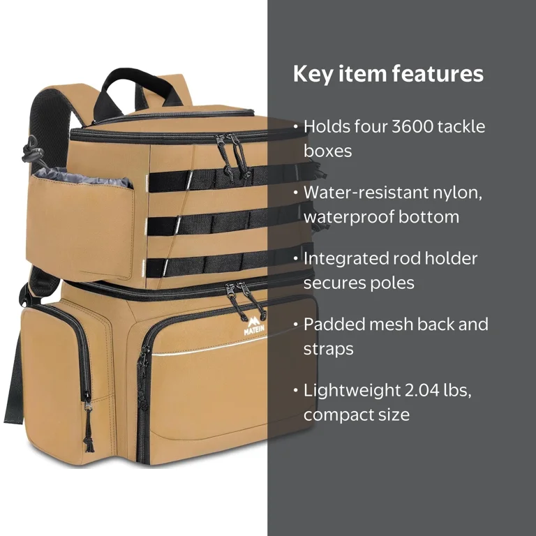 backpack cooler and tackle box Rexmica Fishing Fishing Rod Bag with Insulated Built to Chill Water Resistant Fishing Backpack |