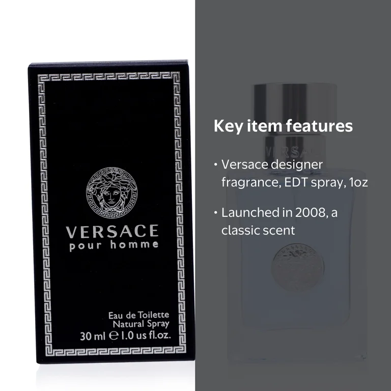 Versace Pour Homme Cologne - 1oz Eau De Toilette Spray for Men by