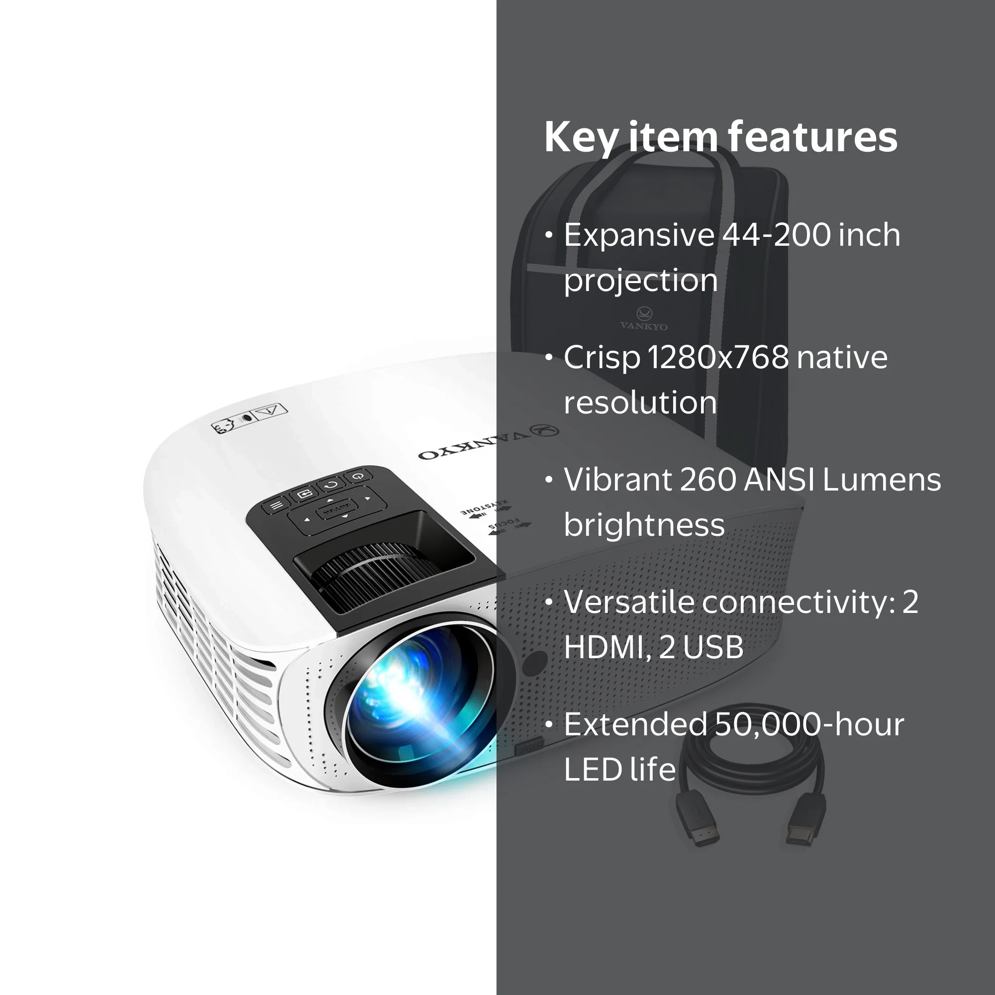 VANKYO Leisure 510 Full HD Movie Projector, Video Projector with