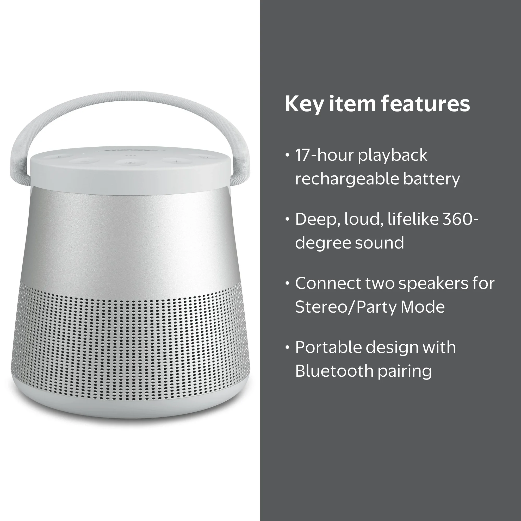 Open Box) Bose SoundLink Revolve+ II Bluetooth Speaker, Water