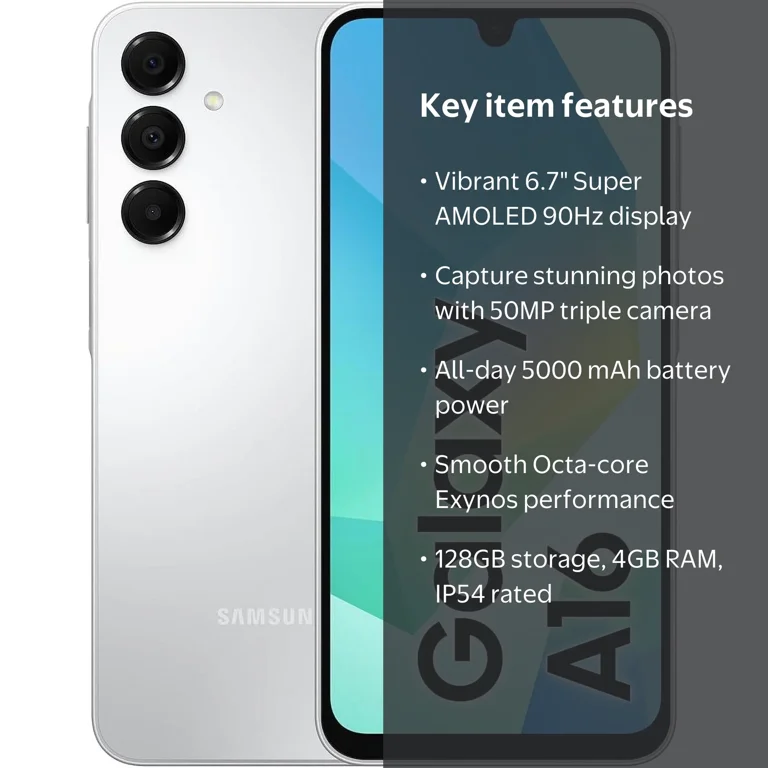 Samsung Galaxy A16 4G 128GB 4GB RAM | 6.7” AMOLED 90Hz Display