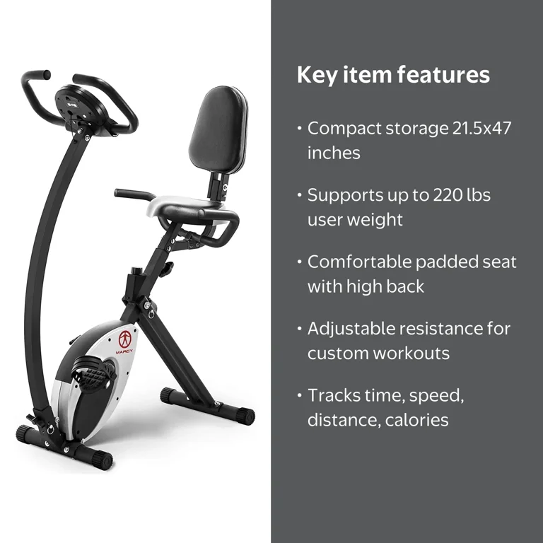 stationary upright bicycle marcy Exercise Bike with Adjustable Seat and 8 Magnetic Resistance Preset Levels NS-1201U,Black/Grey/Silver : Sports & Outdoors It offers outstanding features Marcy Foldable Exercise Bike with
