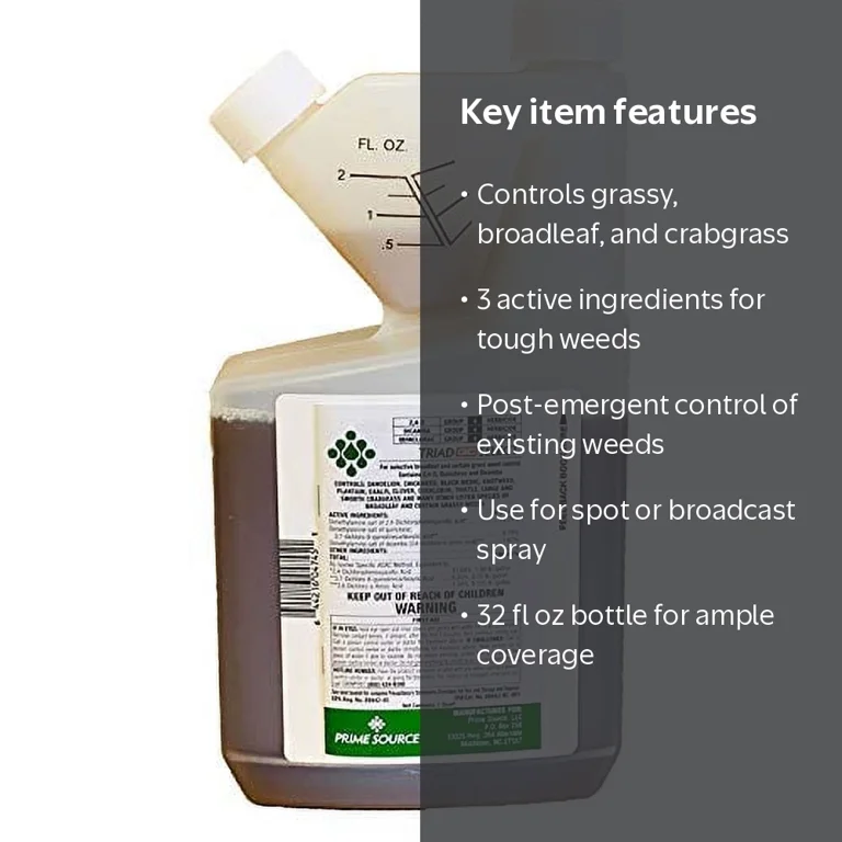 PrimeSource, Herbicide, 32 fl oz Bottle, Controls Weeds - Walmart.com