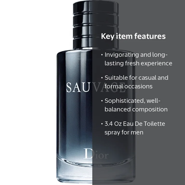 Dior, Sauvage Eau De Toilette Spray, 3.4 Oz, Men Cologne - Walmart.com