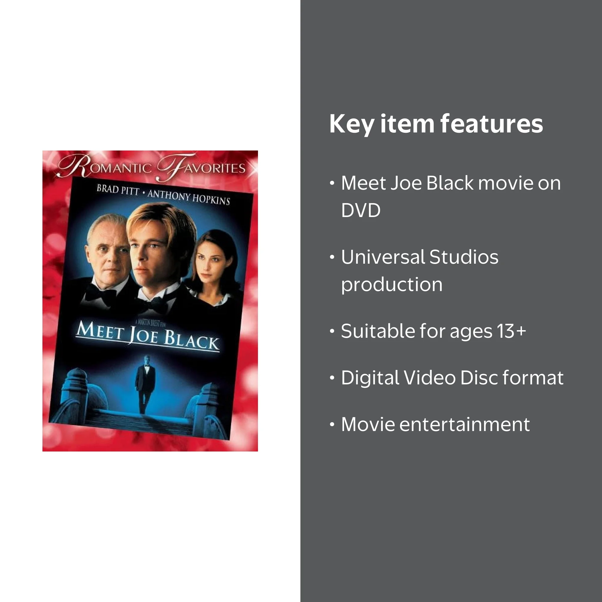 Universal Studios, Digital Video Disc, Meet Joe Black PG-13