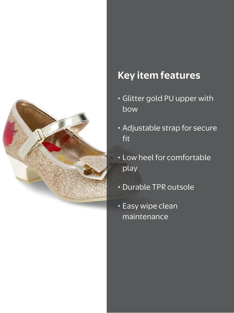 disney princess belle dress up shoes Disney's Princess Belle Toddler Girls Dress Up Ballet Shoes