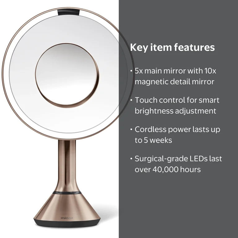 simplehuman LED Sensor Makeup Mirror, 8