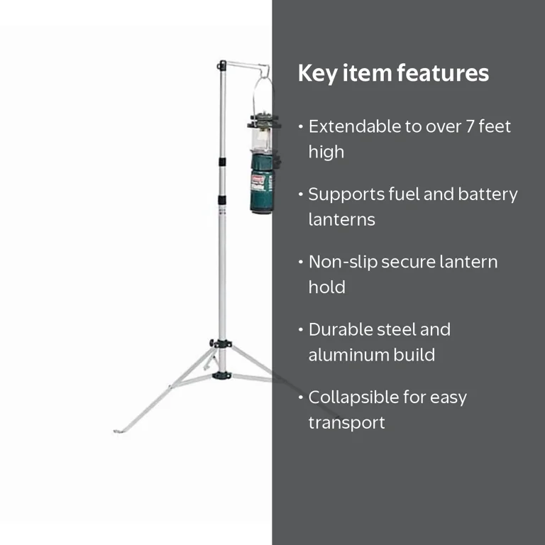Coleman Multi-Purpose Aluminum Camping Lantern Stand, Telescoping