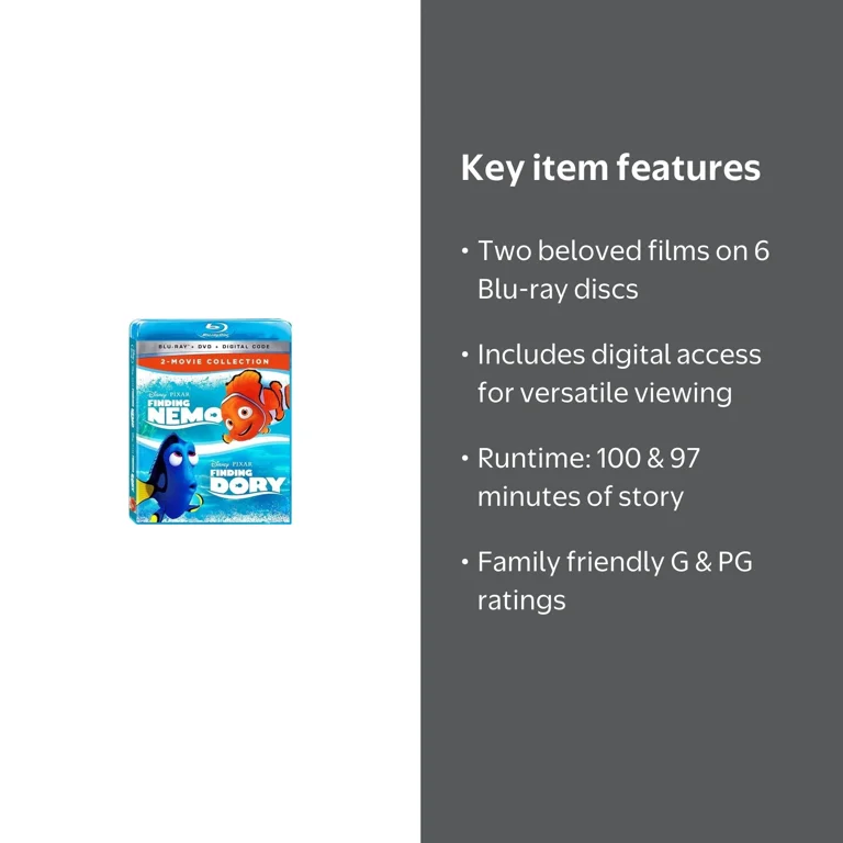 Finding Nemo / Finding Dora: 2-Movie Collection (Blu-ray + Digital