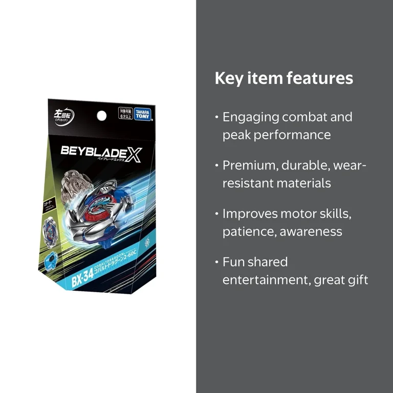 Takara Tomy, Beyblade X Starter Cobalt Dragoon 2-60 Cyclone