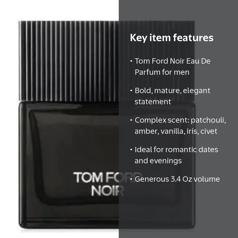 Tom Ford, Cologne for Men, 3.4 Oz, Noir Eau De Parfum Spray