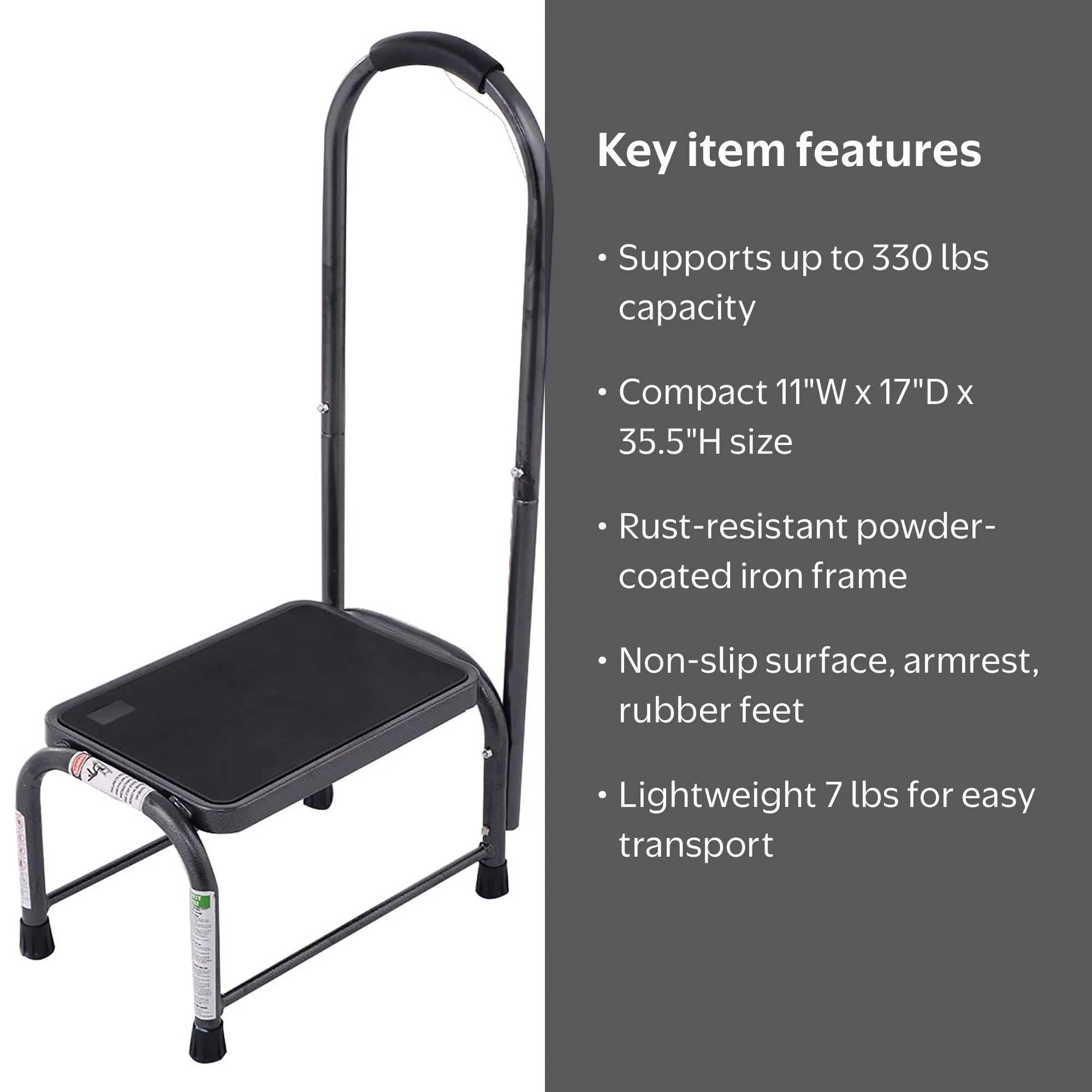 Costway Support Step Stool, Handle, 330 lbs capacity - Walmart.com