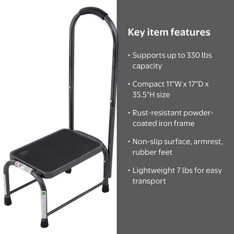 Costway Non-Slip Handy Support Step Stool w/ Handle 330 Lbs Load