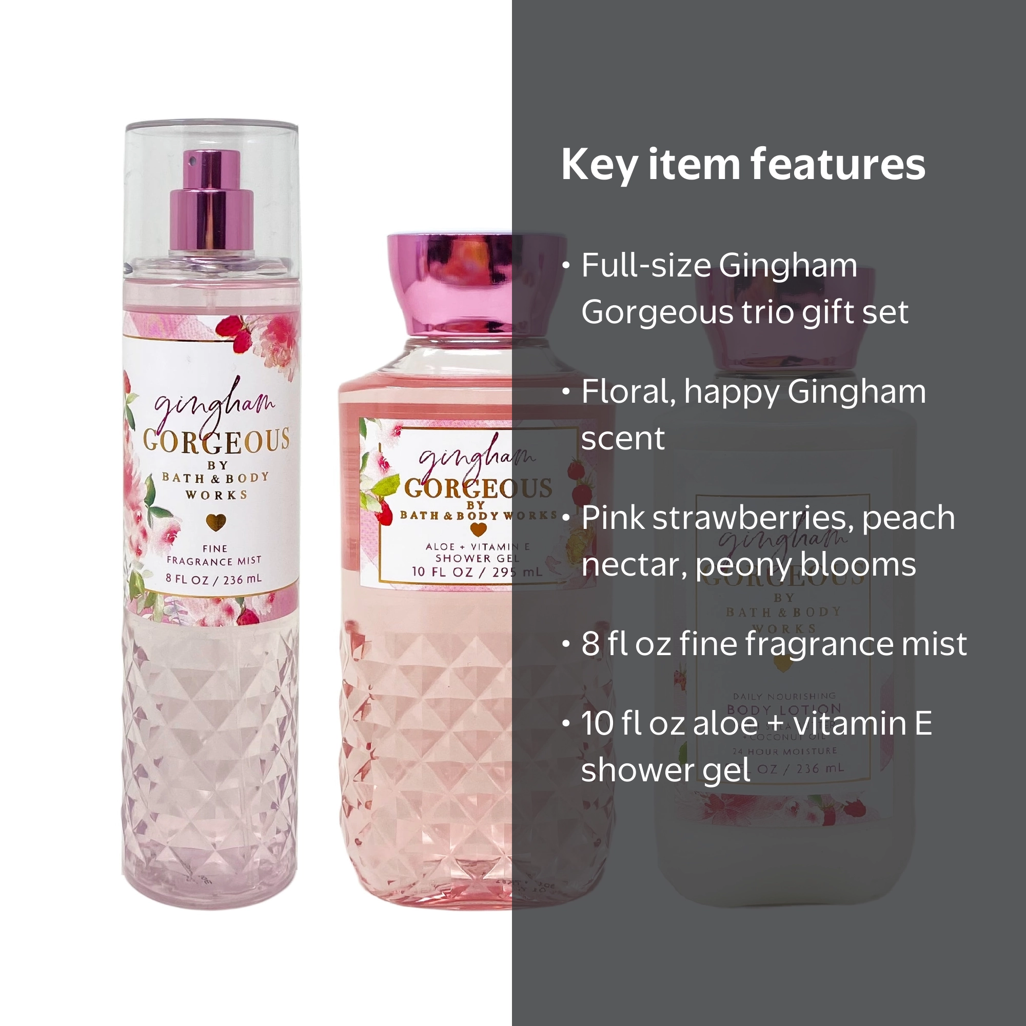 Bath & Body Works Gingham Gorgeous Trio Gift Set, Fragrance Mist