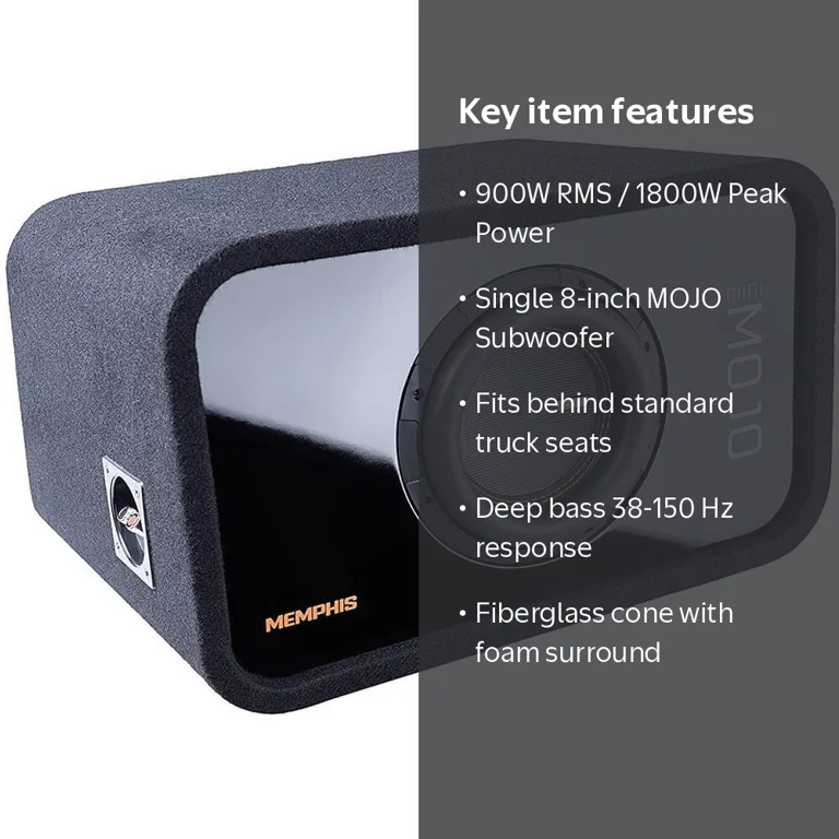 Memphis Audio MJME8S1V2 Loaded Single 8 inch Vented MOJO Mini