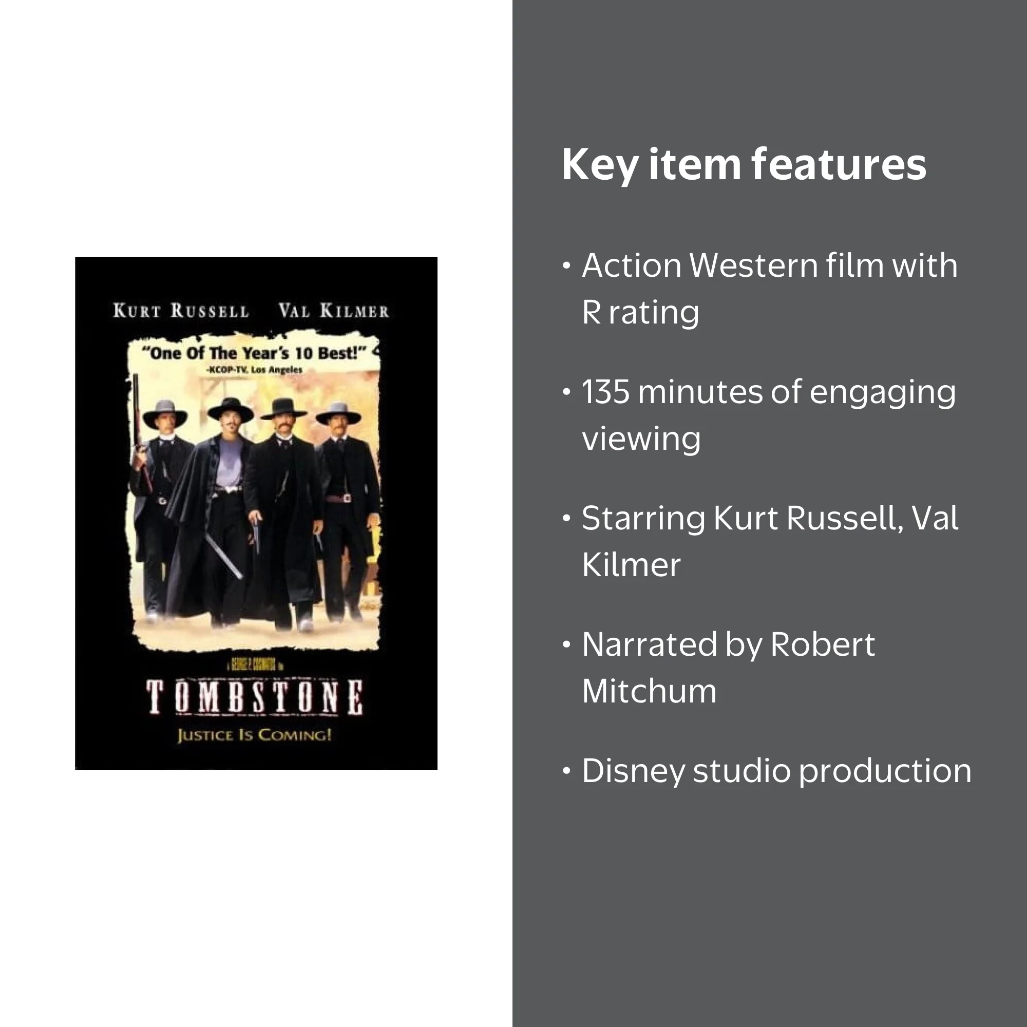 Disney's Classic Western Movie - Tombstone with Wyatt Earp (DVD