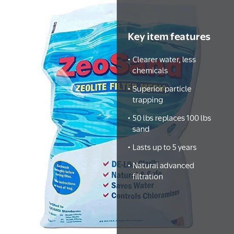 新品 Zeolite Filter & Ceramic Filter Zeo, White Alternative Pool Filter Media ZeoSand 50LB Replacement
