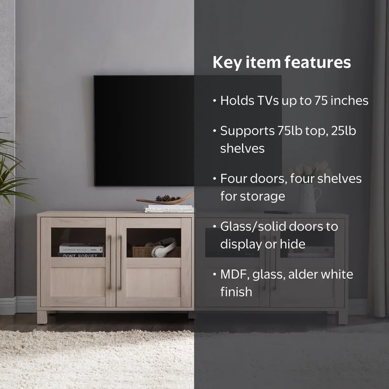 Evelyn&Zoe Holbrook Rectangular TV Stand for TV's up to 75