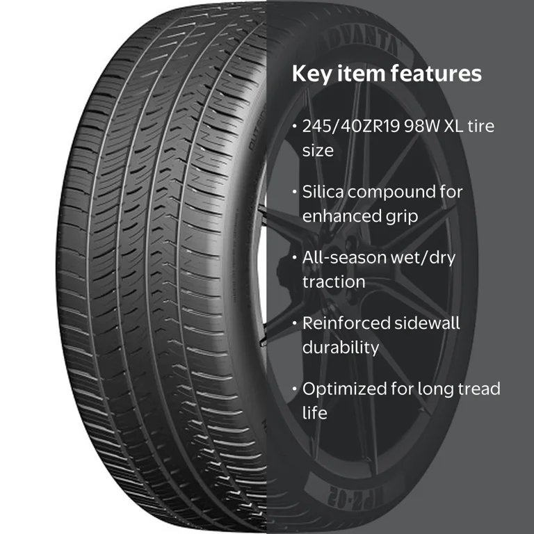 Advanta HPZ-02 Performance 245/40ZR19 98W XL Passenger Tire Black