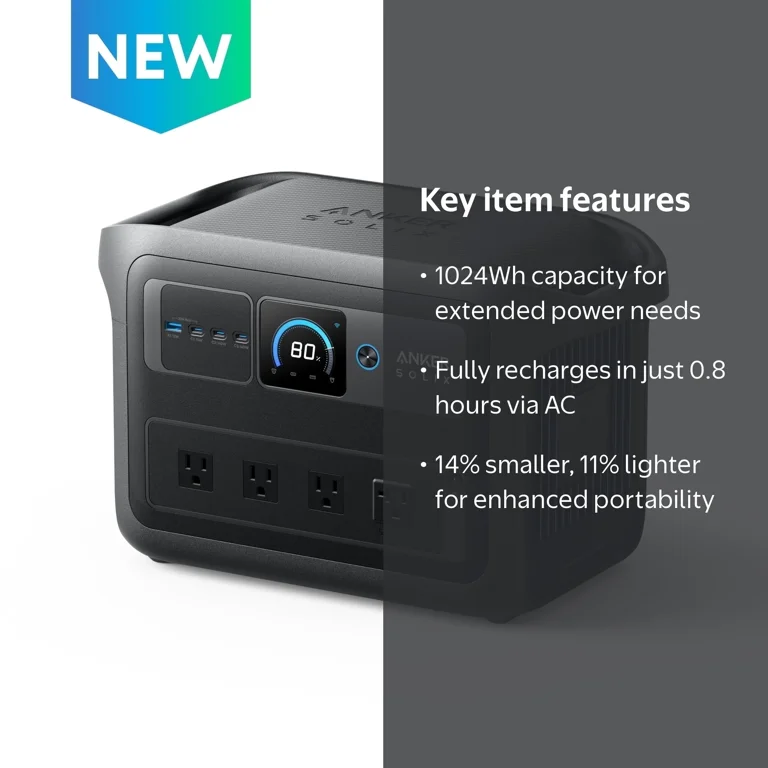 Anker SOLIX C1000X Gen 2 Portable Power Station(1,024Wh)-Dark Grey