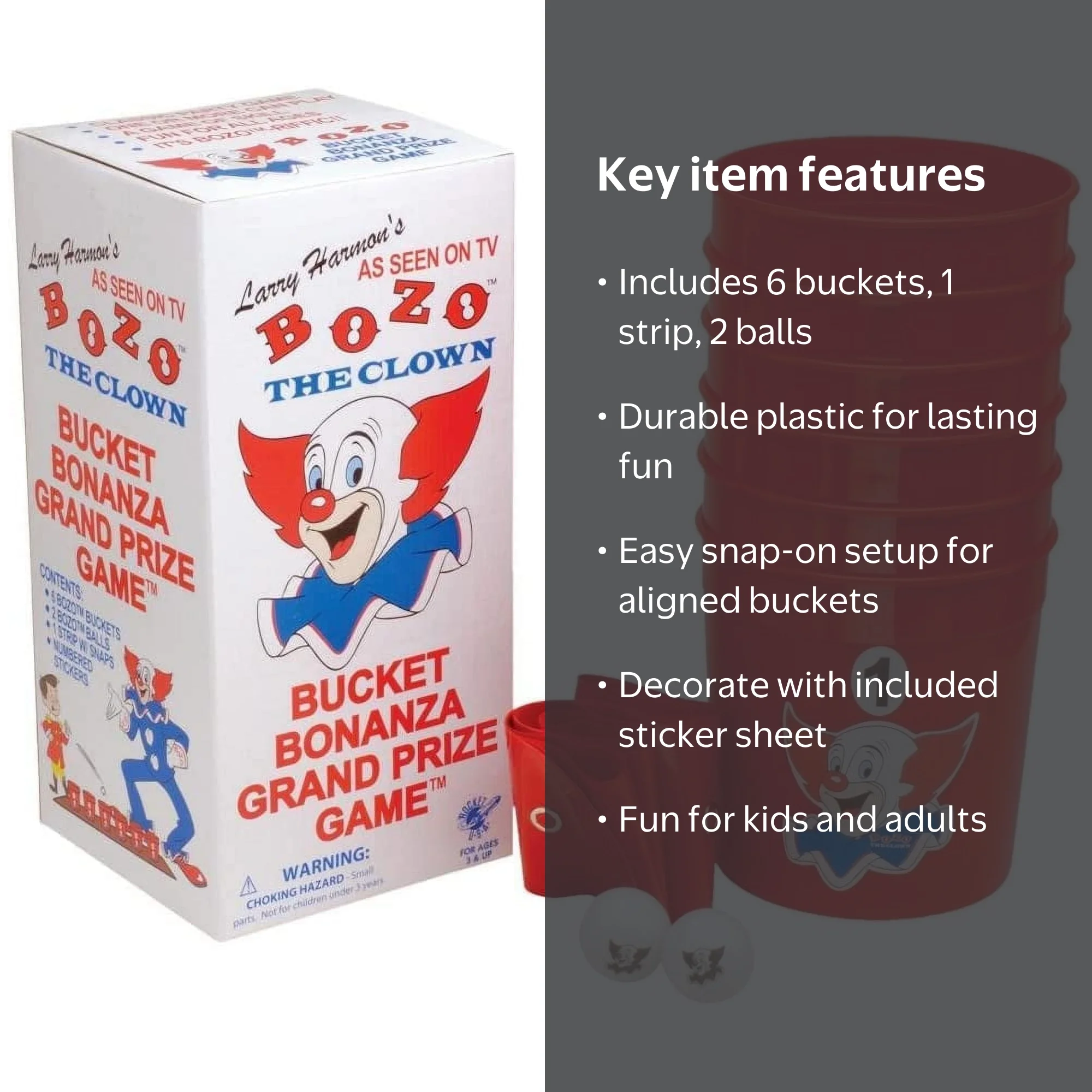 コロコロ懸賞　ガイアール・カイザー　ドラゴニック・ピッピー　ブーストグレンオー Warm Fuzzy Toys Bozo Clown Bucket Game - Outdoor Toss Set with 6