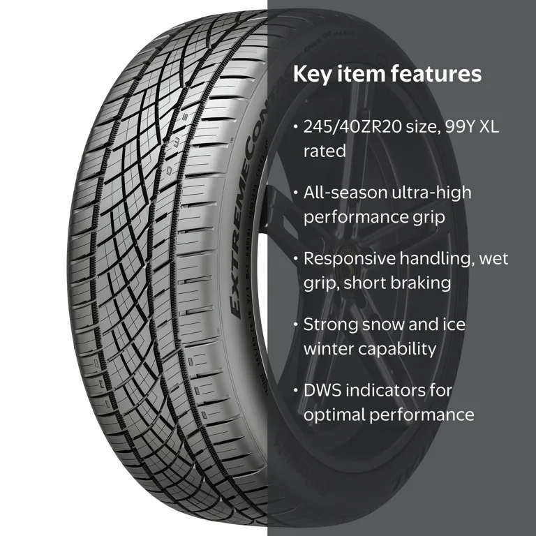 コンチネンタル DWS06 PLUS 245/40ZR 19275/35ZR19 Continental, Passenger Tire, 245/40ZR20, All Season, XL - Walmart.com