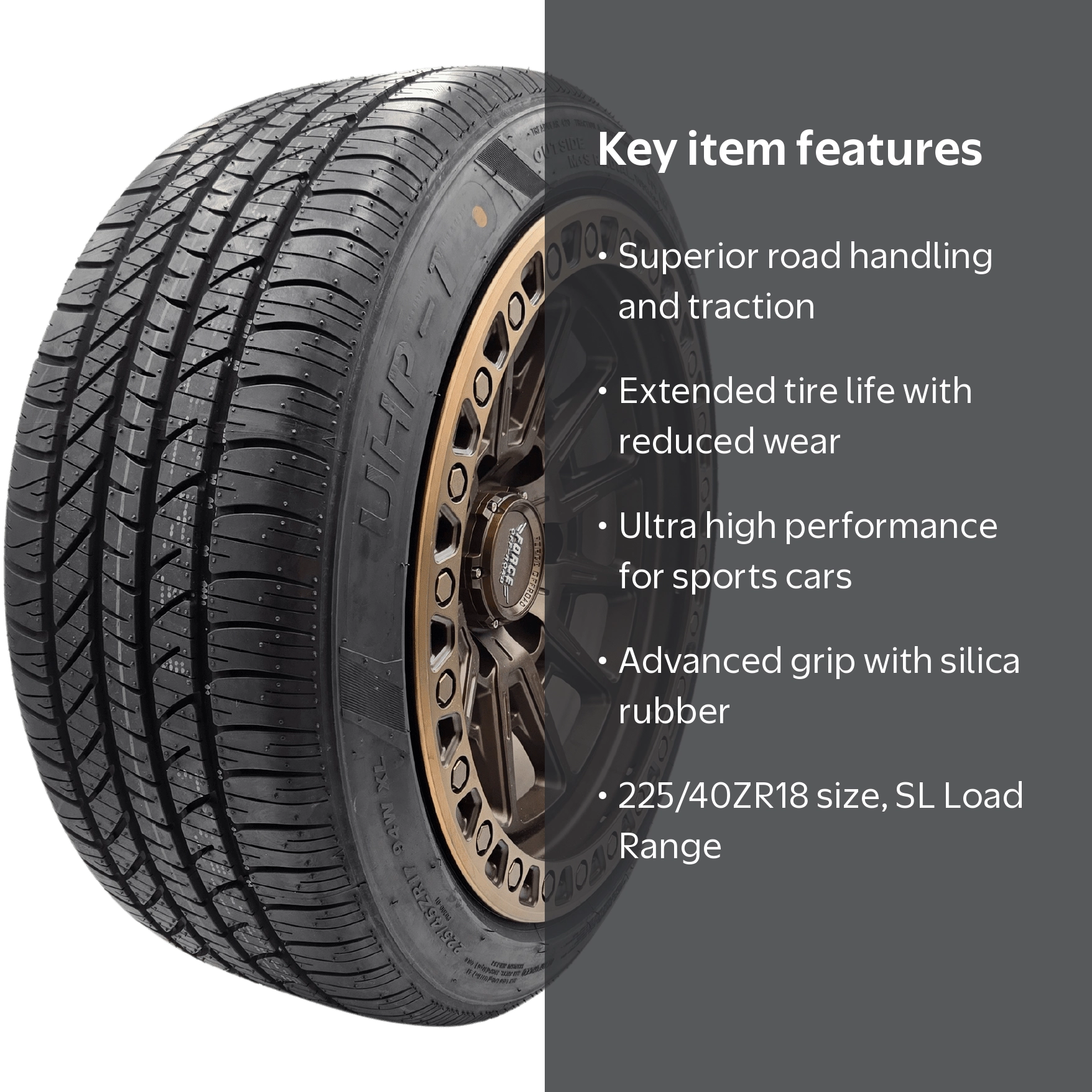 SuperMax UHP-1 UHP 225/40ZR18 88W Passenger Tire - Walmart.com
