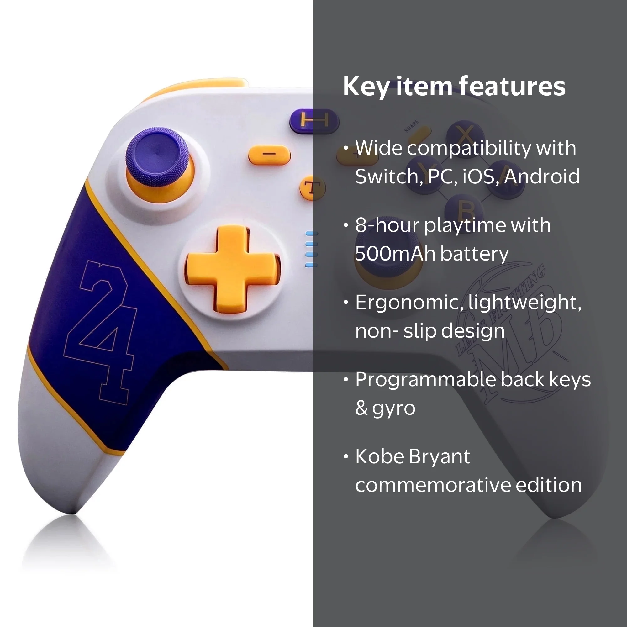 Switch Pro Controller for N-Switch/OLED/Lite/PC/IOS/Android,UHM
