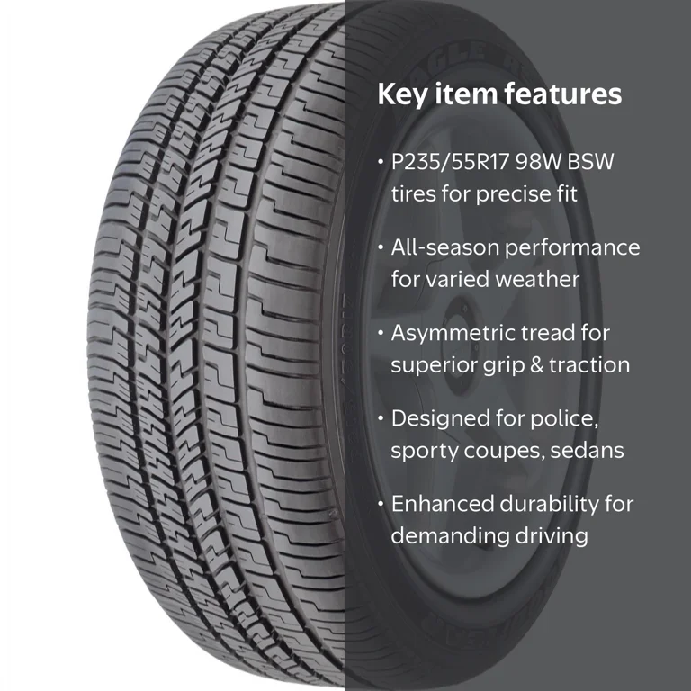 Free Shipping! Goodyear Eagle RS-A Police Tire P235/55R17 98W All