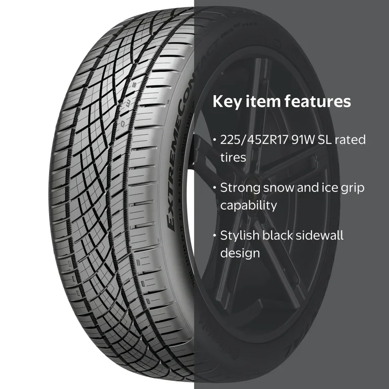 Continental, Passenger Tire, 225/45ZR17, All Season, W rated