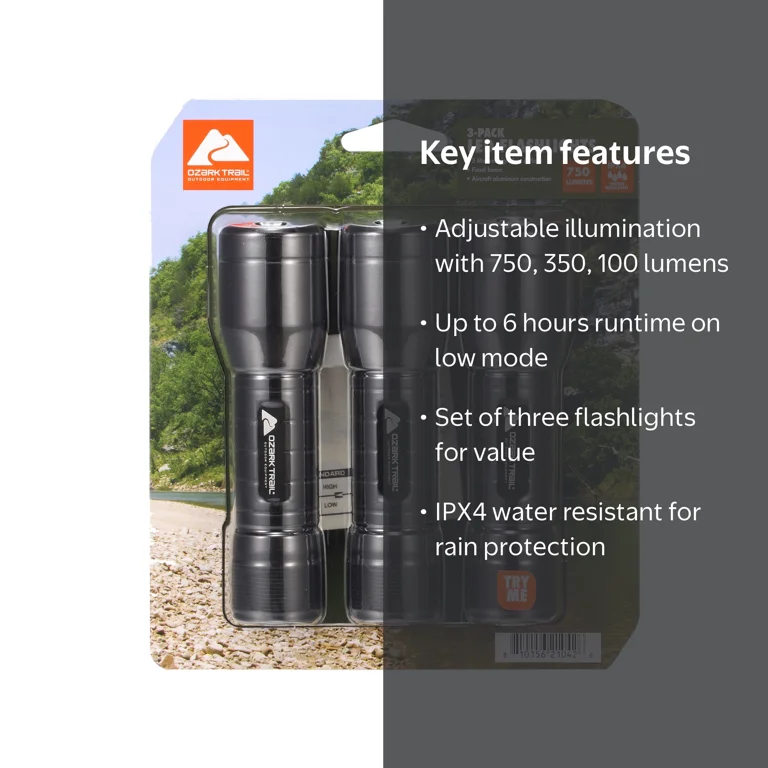 3 pack rechargeable flashlight LED Flashlights 990,000 Lumens, Adjustable, 5 Modes, IPX7 Waterproof, Powerful Handheld Flash Lights for Camping Hiking Emergency Home (M-3P) : Tools & Home Improvement Vanquish the darkness and be prepared for anything with the Feit Electric FLR1100/LT/FLEX Long Range Flashlight Taclight 3 Pack | Harriet
