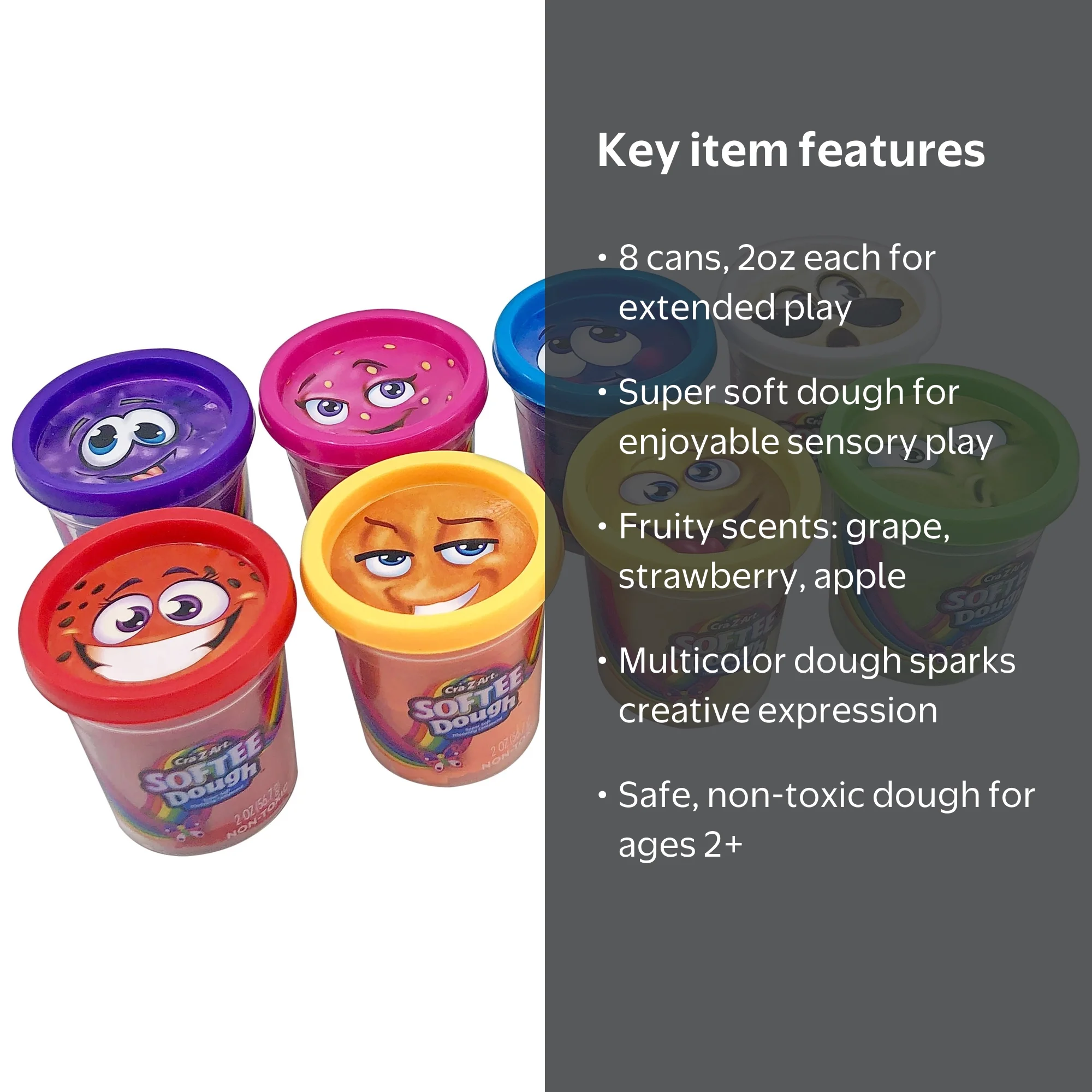 Cra-Z-Art Softee Dough Scentz, 2oz Scented Multicolor 8 Pack