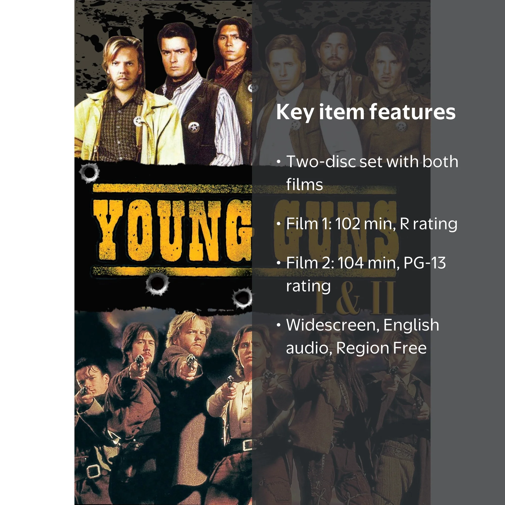 【中古】「非常に良い」Young Guns / Young Guns II [DVD] Amazon.com: Young Guns / Young Guns II : Emilio Estevez, Kiefer