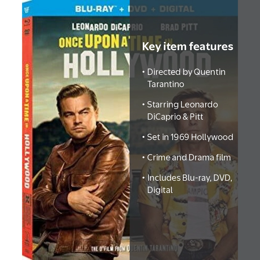 Once Upon A Time In Hollywood (Blu-ray + DVD + Digital Copy