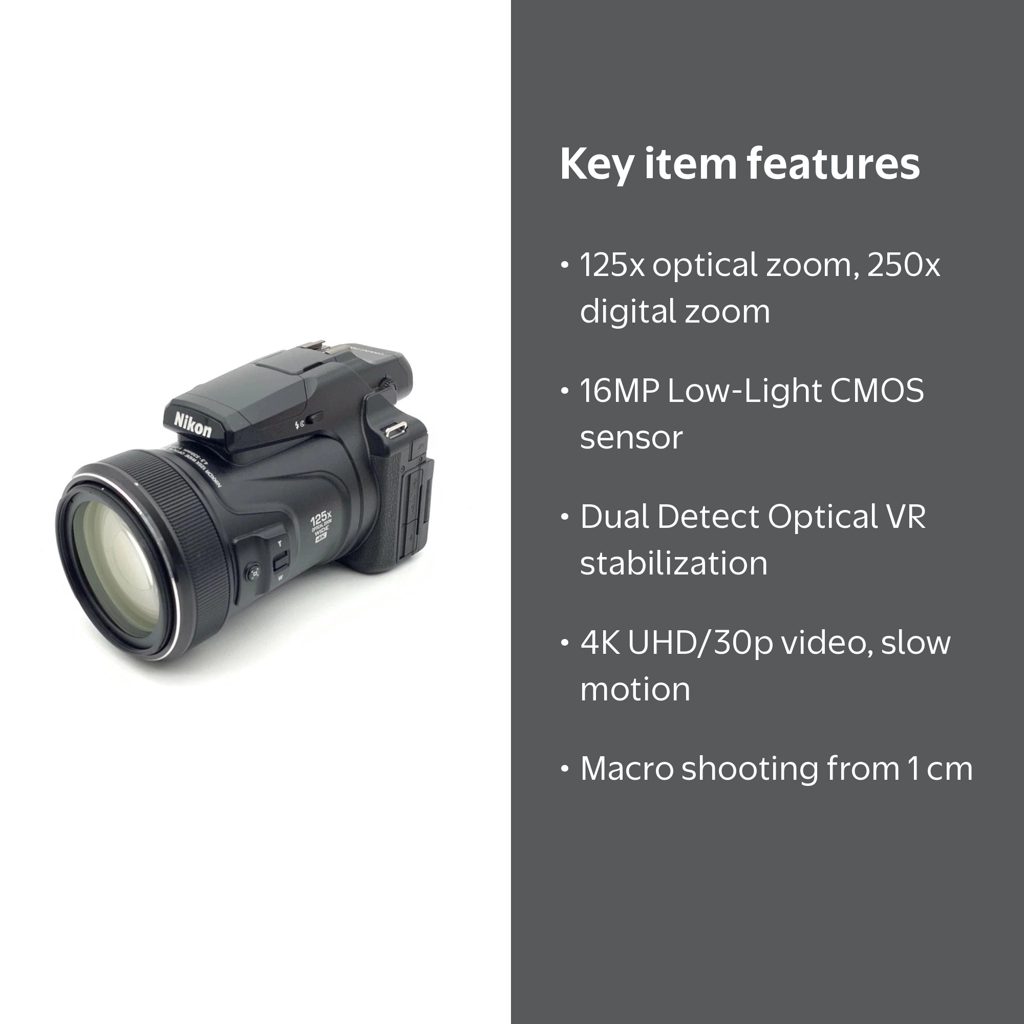 Nikon Coolpix P1100 Digital Camera | 125x Optical Zoom & 4K